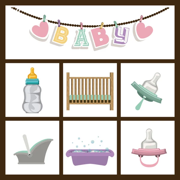 Projekt baby shower — Wektor stockowy