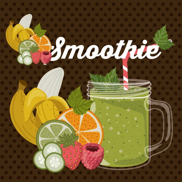 Desain Smoothie - Stok Vektor