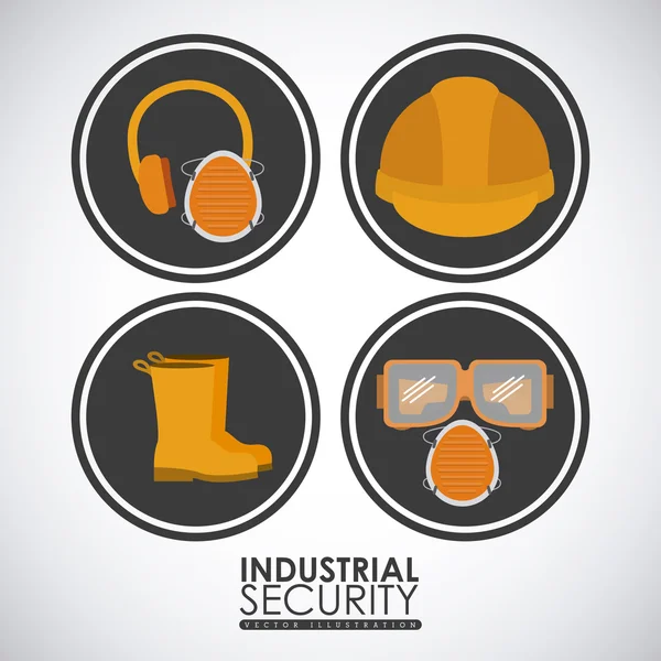 Projeto de segurança industrial — Vetor de Stock