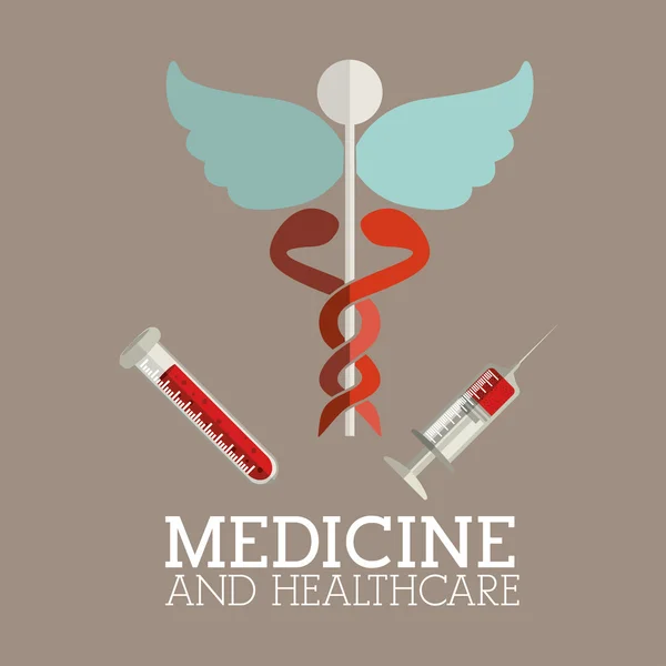 Desenho de medicina e cuidados de saúde —  Vetores de Stock