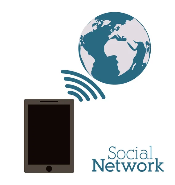 Progettazione social network — Vettoriale Stock