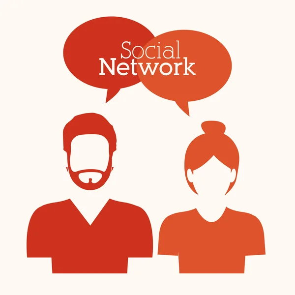 Social Network design — Stock Vector
