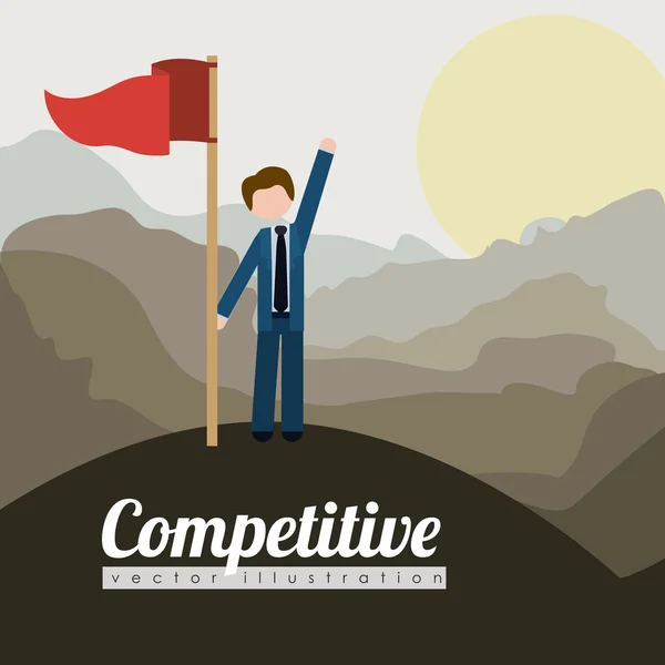 Competitive design — Stock Vector