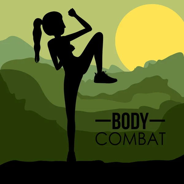 Body Combat design — Stock Vector