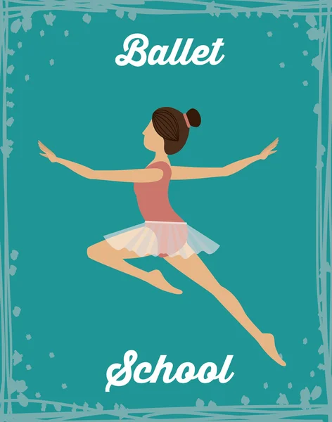 Ballet School design — Stock Vector