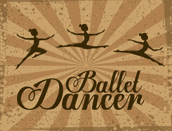 Diseño de escuela de ballet — Vector de stock