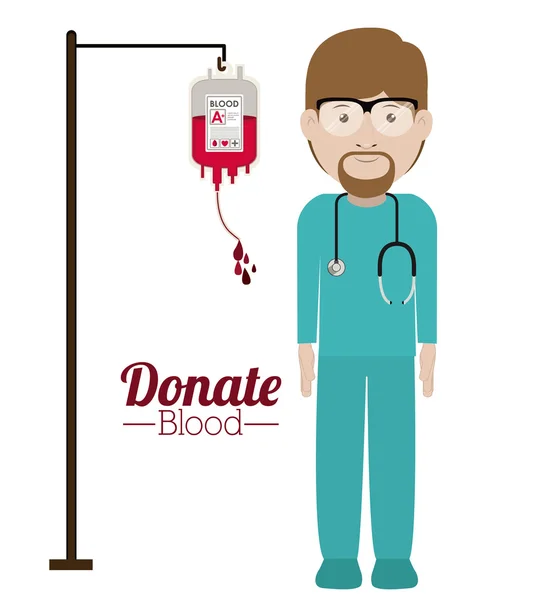 Donera blod design — Stock vektor