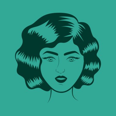 Retro kadın tasarım