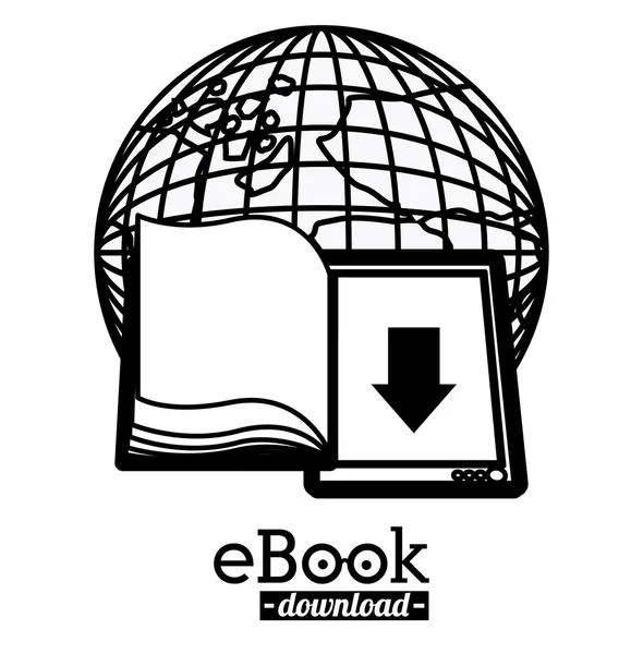 Diseño del libro electrónico — Vector de stock