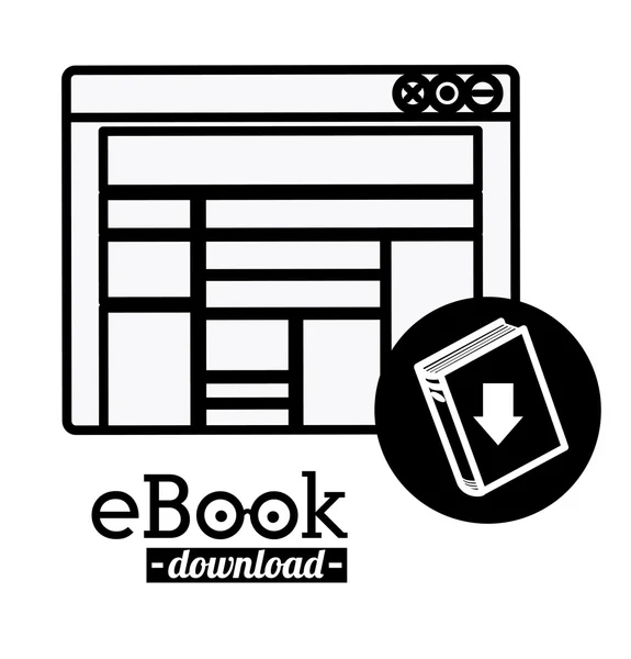 E-Book-Design — Stockvektor