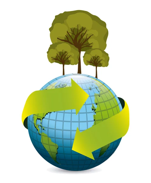 Design Eco Planet — Image vectorielle