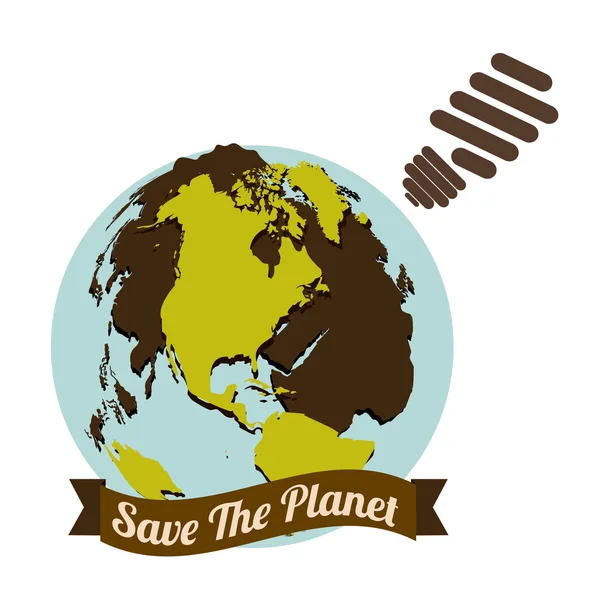 Design Eco Planet — Image vectorielle