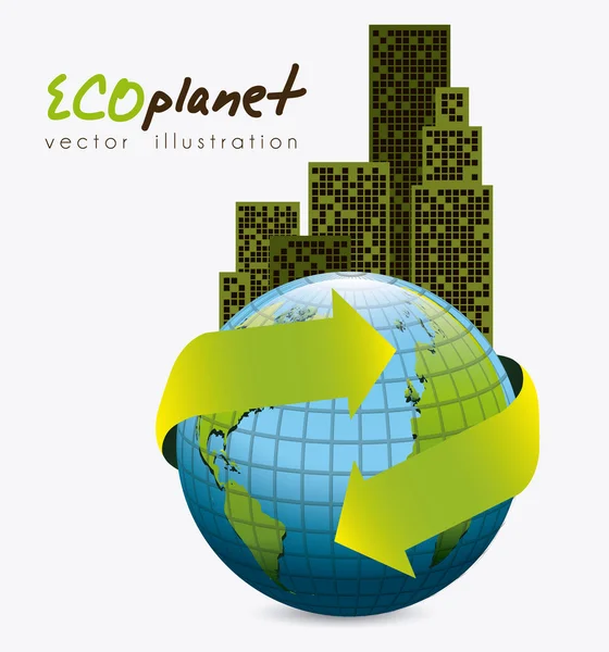 Design des Öko-Planeten — Stockvektor