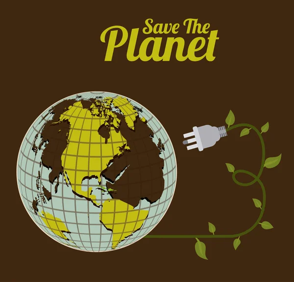 Design Eco Planet — Image vectorielle