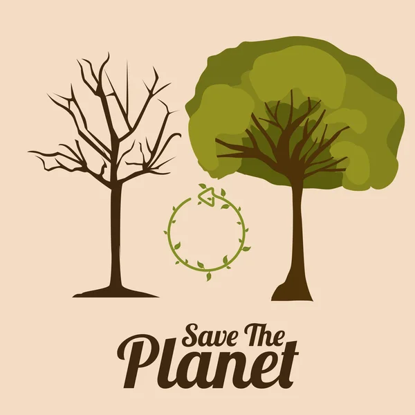 Eco Planet design — Stockový vektor