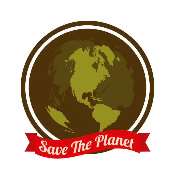 Eco Planet diseño — Vector de stock