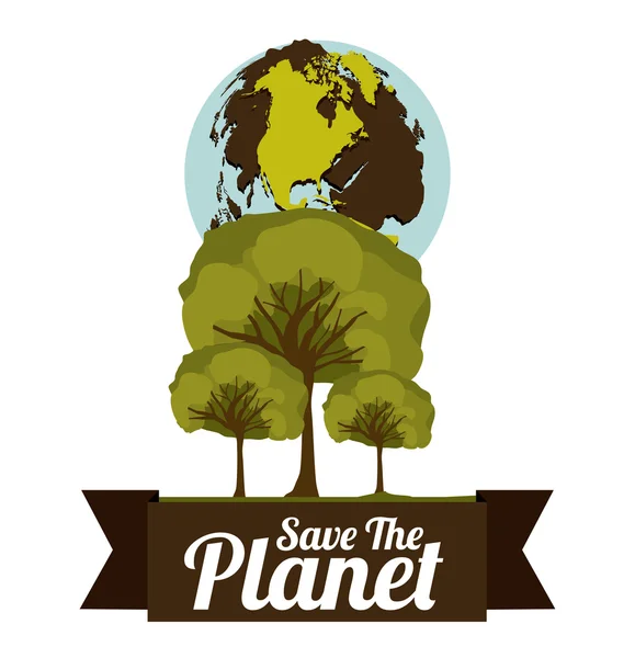 Eco Planet design — Stockový vektor