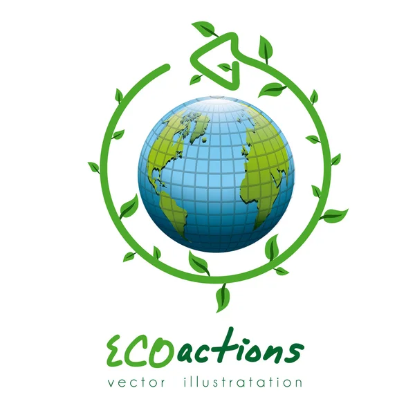 Eco Planet diseño — Vector de stock