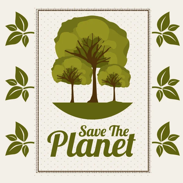 Eco Planet design — Stock Vector