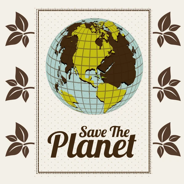 Design Eco Planet — Image vectorielle