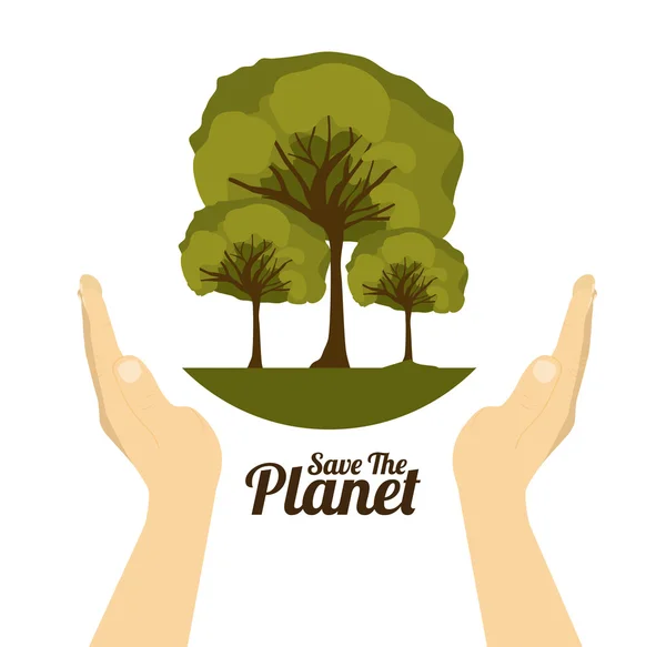 Eco Planet tasarım — Stok Vektör