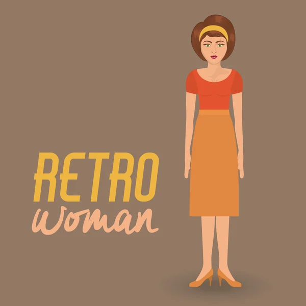 Retro vrouw ontwerp — Stockvector