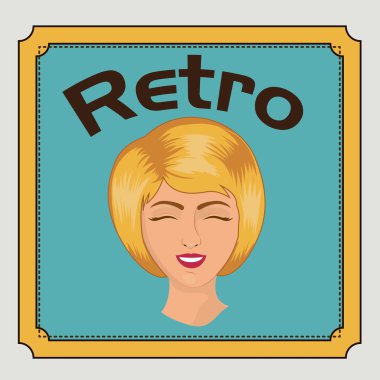 Retro kadın tasarım 
