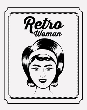 Retro kadın tasarım 