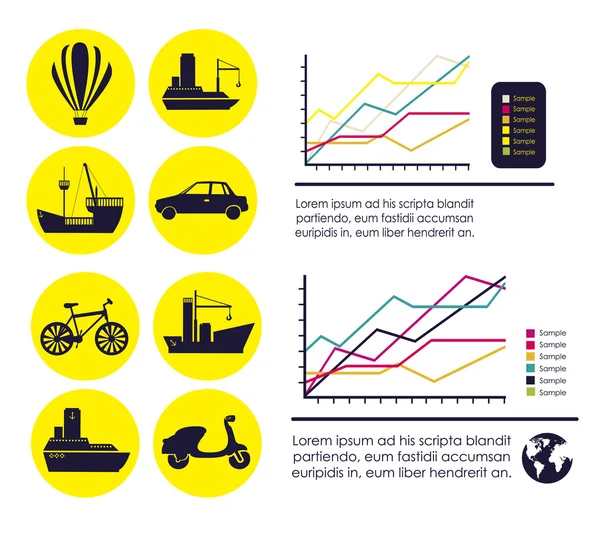 Infografik-Design — Stockvektor