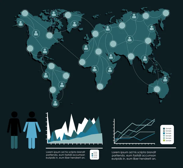 Progettazione infografica — Vettoriale Stock