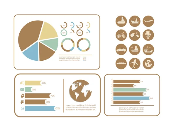 Progettazione infografica — Vettoriale Stock