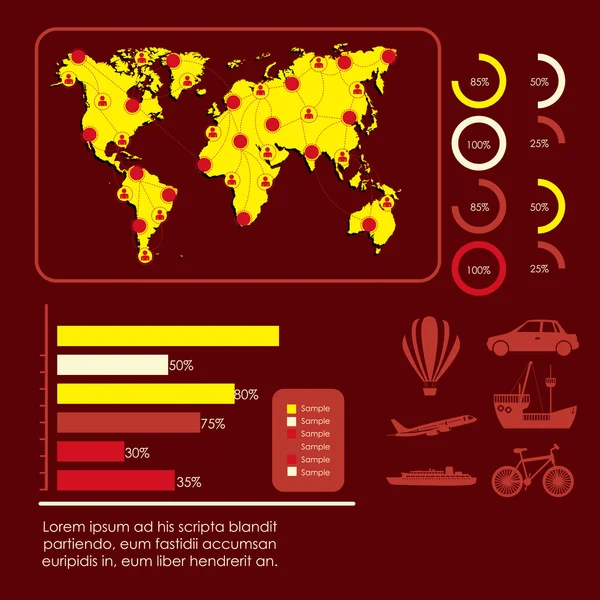 Infografik-Design — Stockvektor