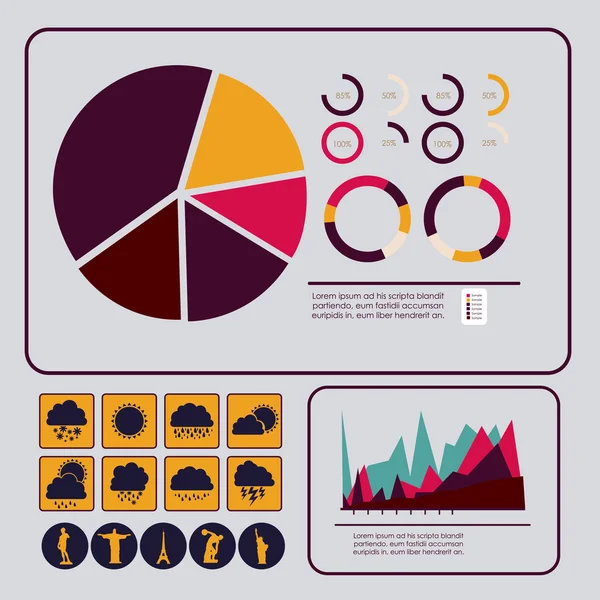 Progettazione infografica — Vettoriale Stock