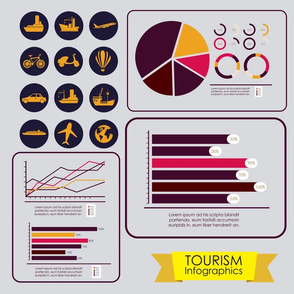 Progettazione infografica — Vettoriale Stock