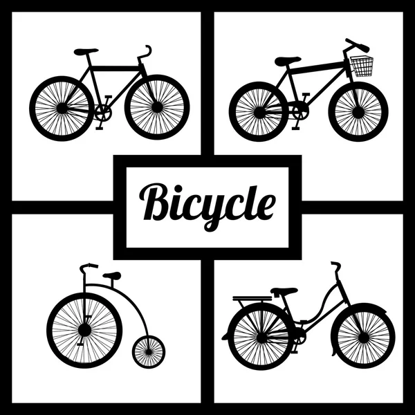 Conception de style de vie vélo — Image vectorielle