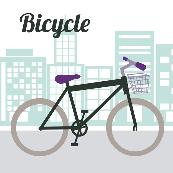 Estilo de vida bicicleta diseño — Vector de stock