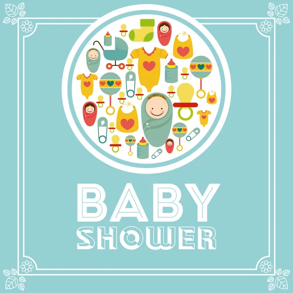 Baby douche ontwerp — Stockvector