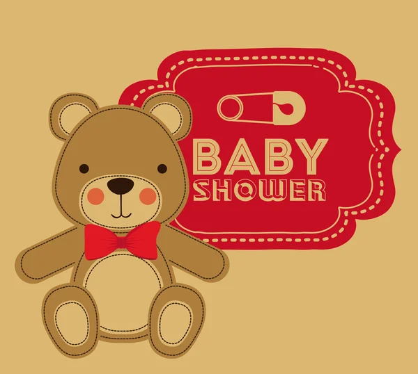Disegno doccia bambino — Vettoriale Stock