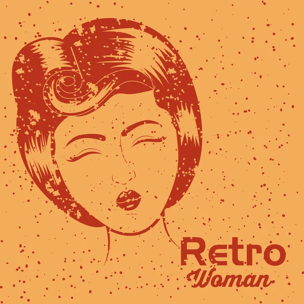 Ретро женский дизайн — стоковый вектор