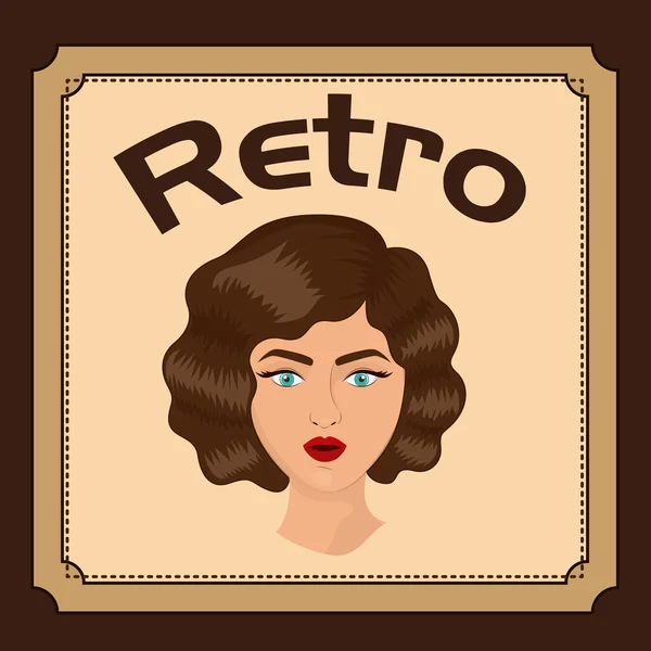 Diseño de mujer retro — Vector de stock