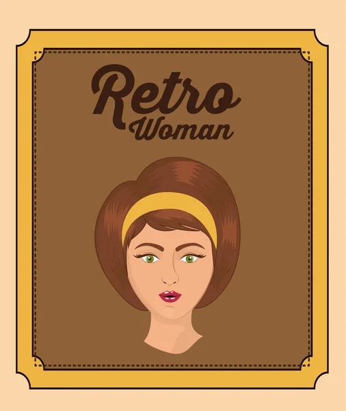 Retro vrouw ontwerp — Stockvector