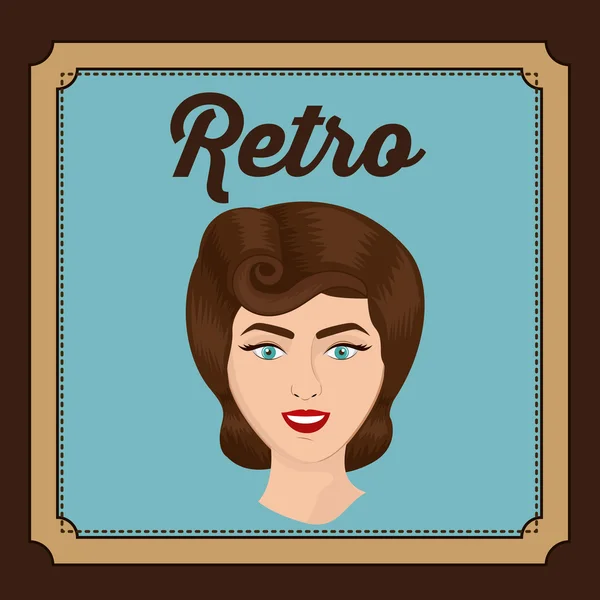 Diseño de mujer retro — Vector de stock