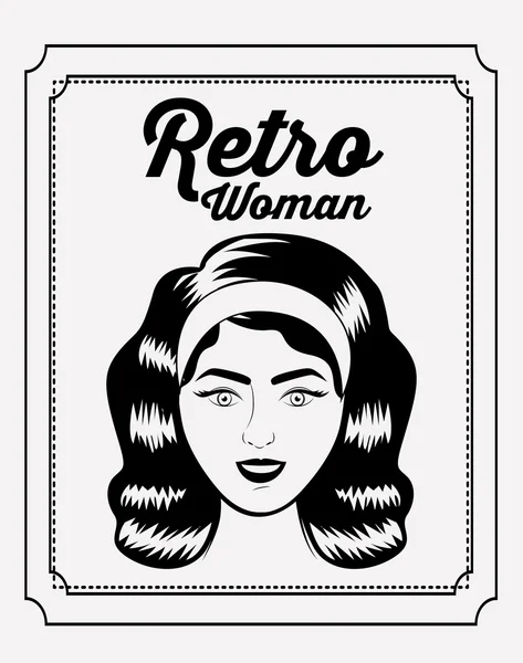 Retro Woman design — Stock Vector