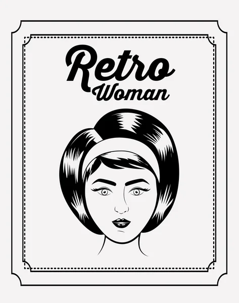 Retro mulher design — Vetor de Stock