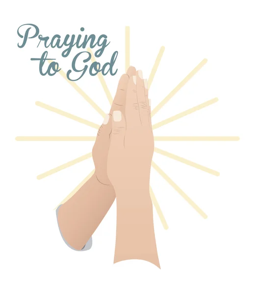 Praying to God design — Stock Vector