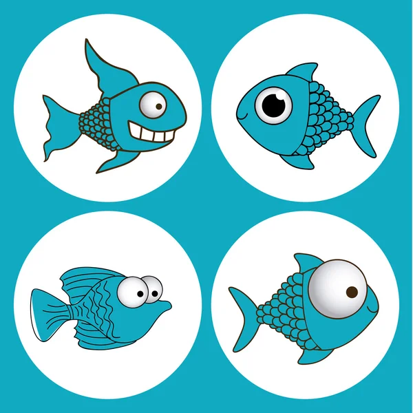 Diseño de peces — Vector de stock