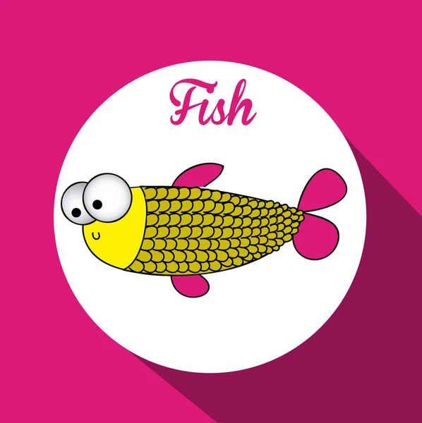 Design del pesce — Vettoriale Stock