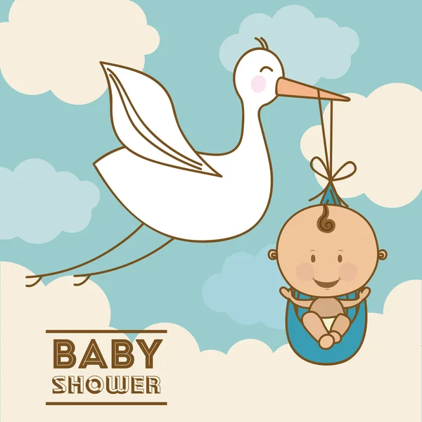 婴儿淋浴设计 — 图库矢量图片