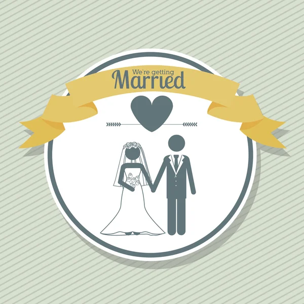 Conception de mariage — Image vectorielle