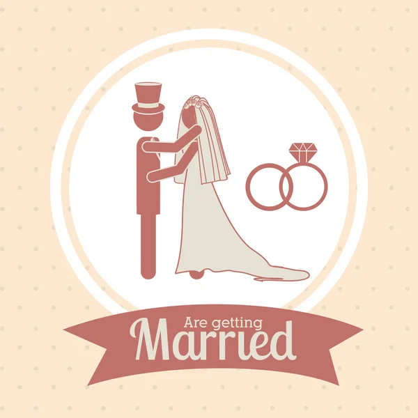 Conception de mariage — Image vectorielle